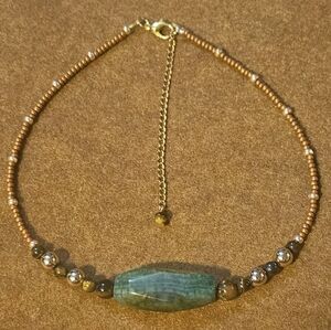 Agate Stone W/ Tigers Eye Choker/Necklace